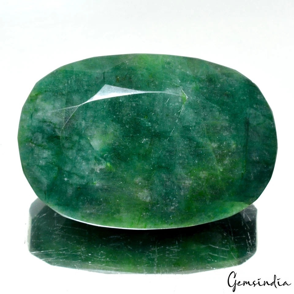 1800 Ct Natural Brazilian Green Emerald Oval Faceted Earth Mined Huge Loose Gem