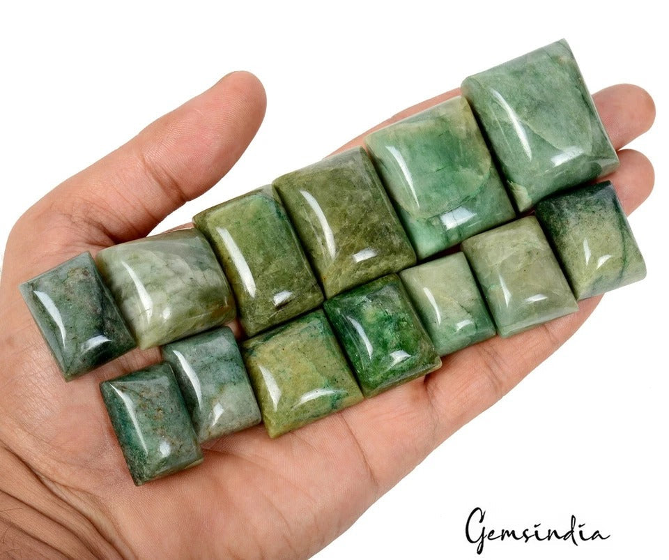 1220 Ct/13 Pcs Natural Brazilian Green Emerald Baguette Cab Loose Wholesale Gems