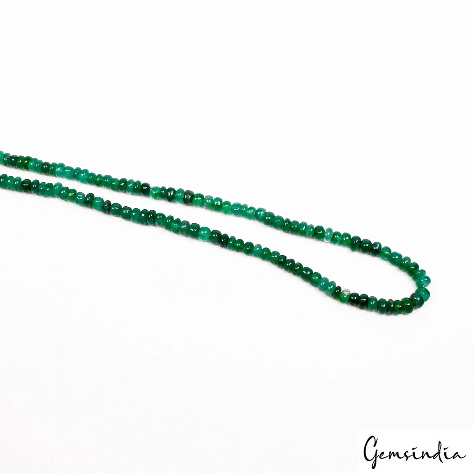 Emerald Beaded Strand, Color Enhanced, Green — 32 ", 120 Ct, Brazil