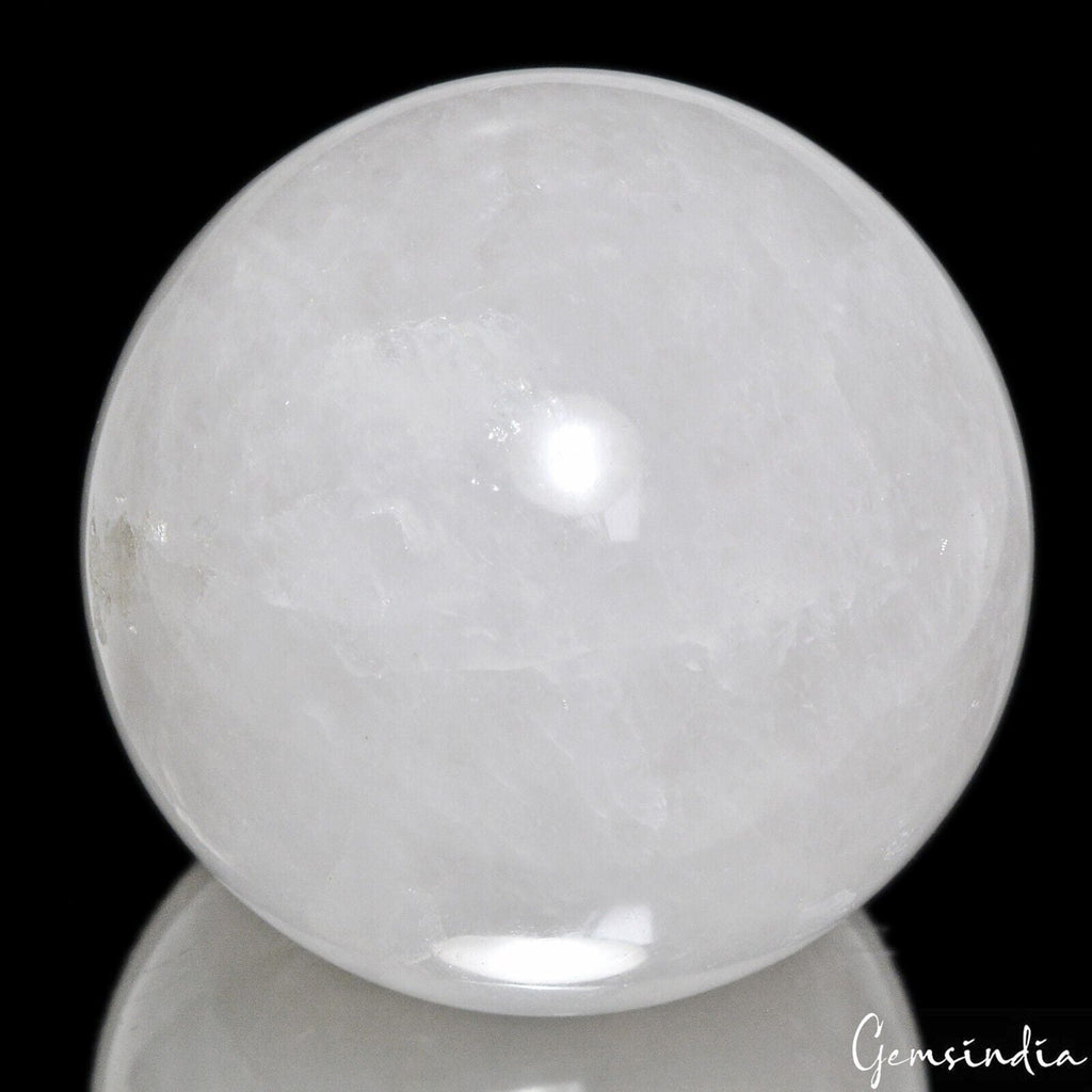 0.960 Kilo Natural White Crystal Quartz Sphere Home Office Decor Crystal Healing