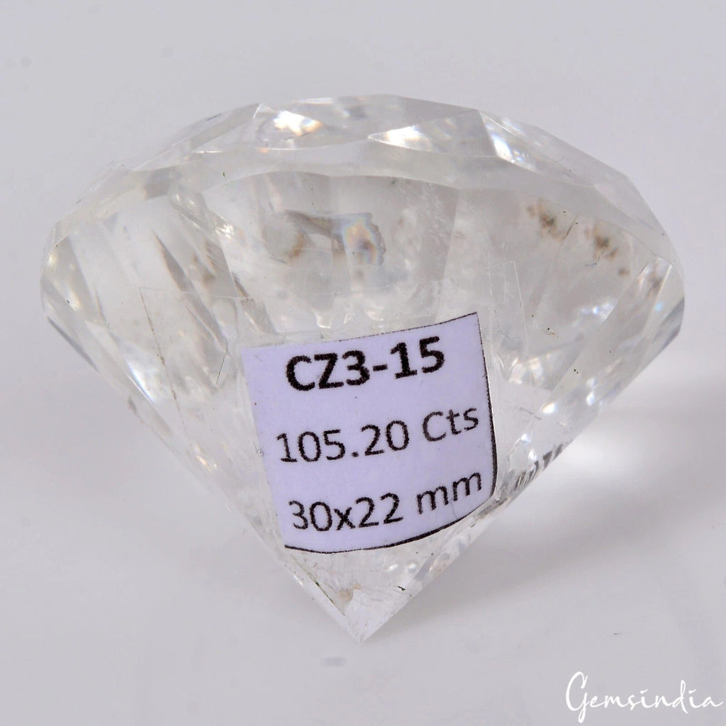 105.20 Ct Natural Untreated White Quartz Crystal Diamond Cut Loose Huge Rare Gem