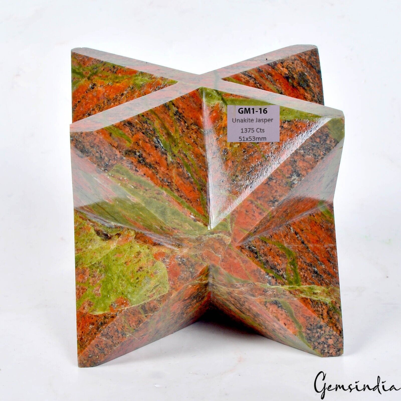 Unakite Loose Gemstone — 51x53mm, 1375 Ct (275 g)