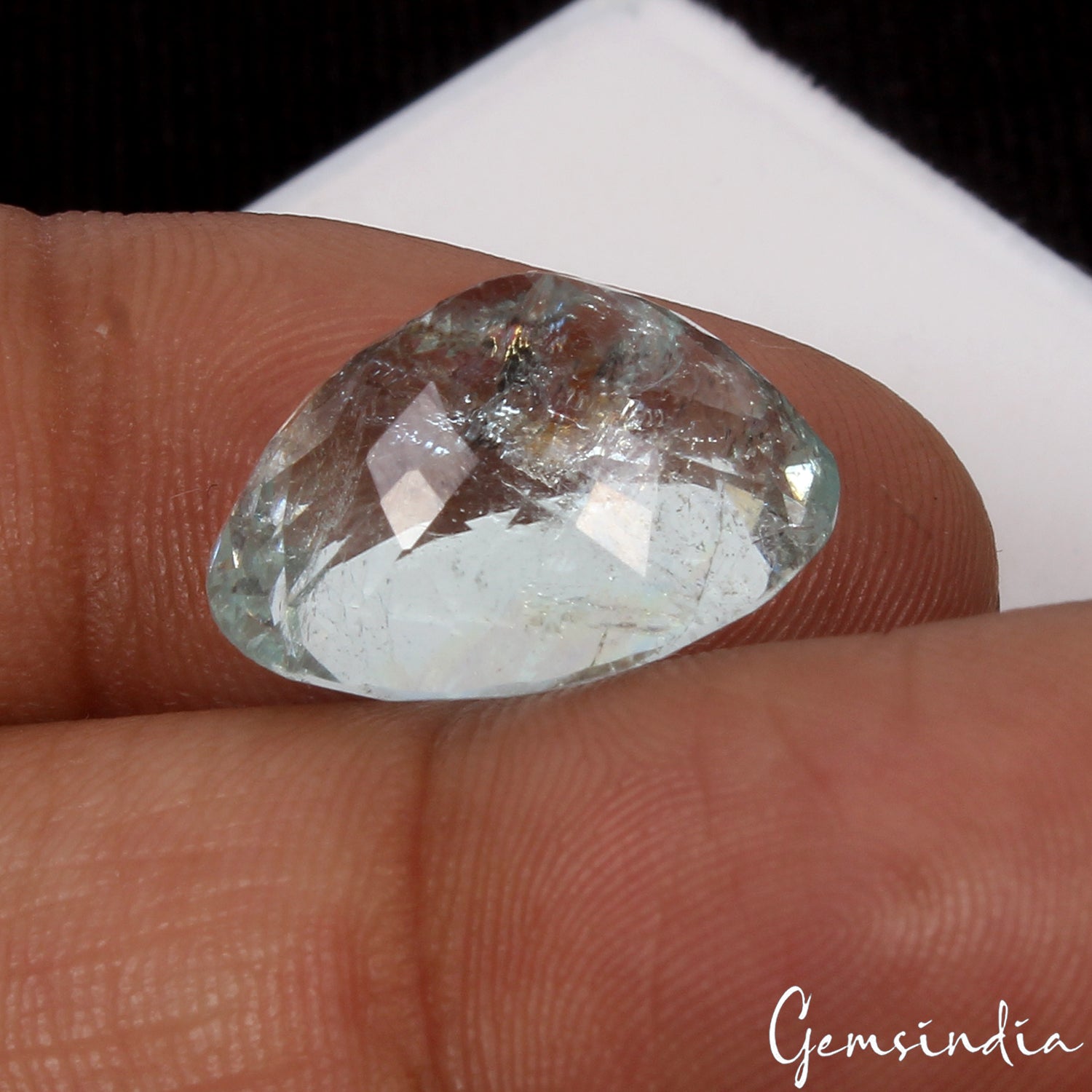 15.20 Cts Natural Aqua Blue Aquamarine Oval Cut Unheated Loose Gemstone, Brazil