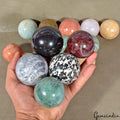 Superb 3.37 Kilo Natural Untreated Multi Gemstone Healing Crystal Sphere W Stand