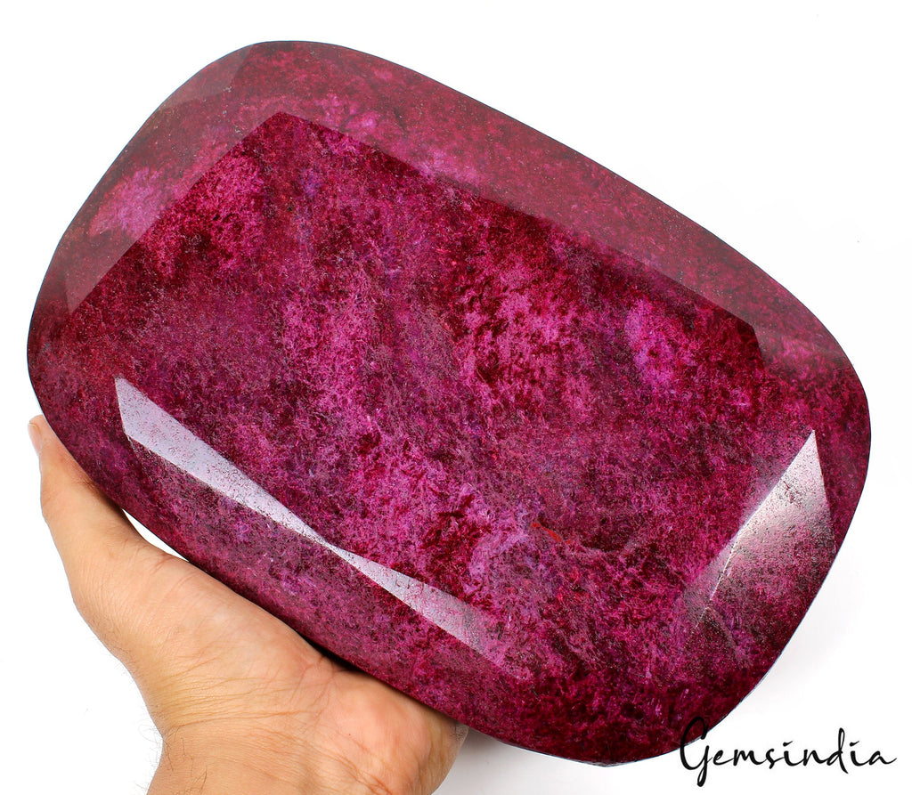 5.7 Kilo Natural Red Ruby Oval Faceted Cut Earth mined Huge Madagascar Gemstone