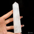228 Gram/5.5 Inch Natural White quartz obelisk crystal tower wand point healing