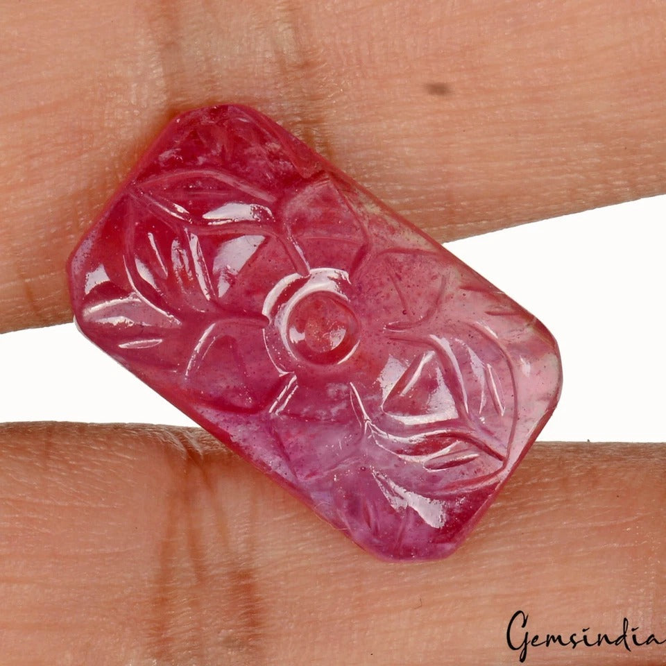 Ruby Loose Gemstone, Heated, Red — 22x13x5 mm, 22.90 Ct, Mozambique