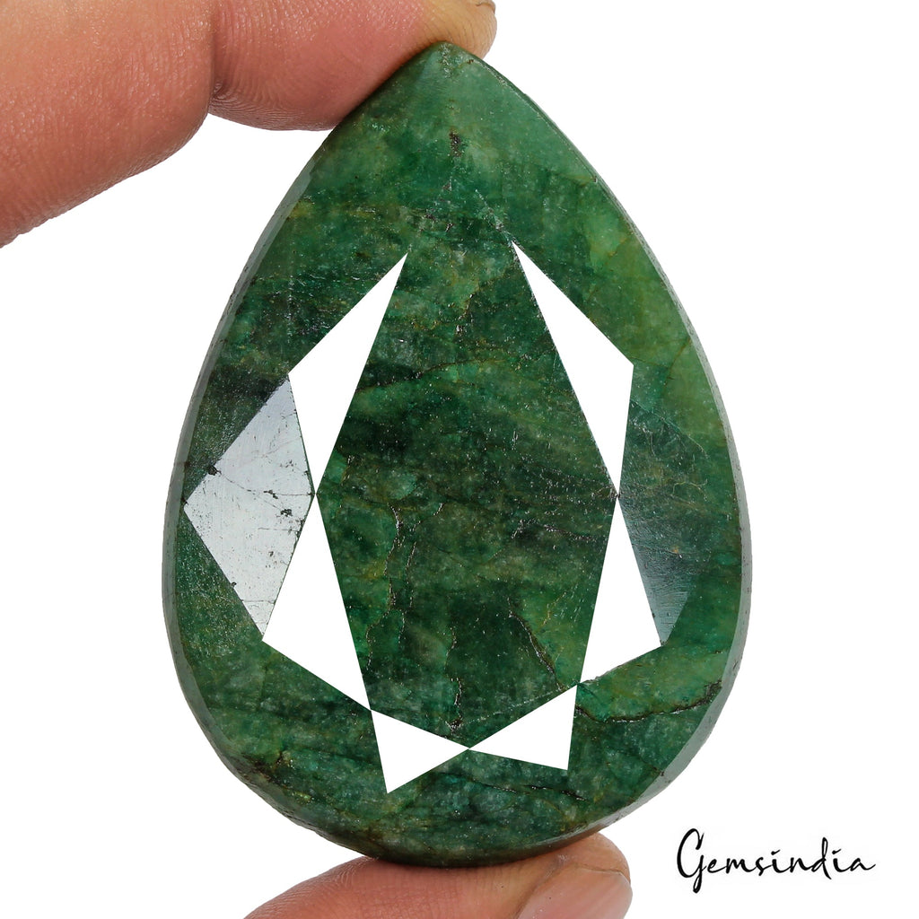 470 Ct Natural Green Brazilian Emerald Pear Faceted Earth Mined Huge Size Gems