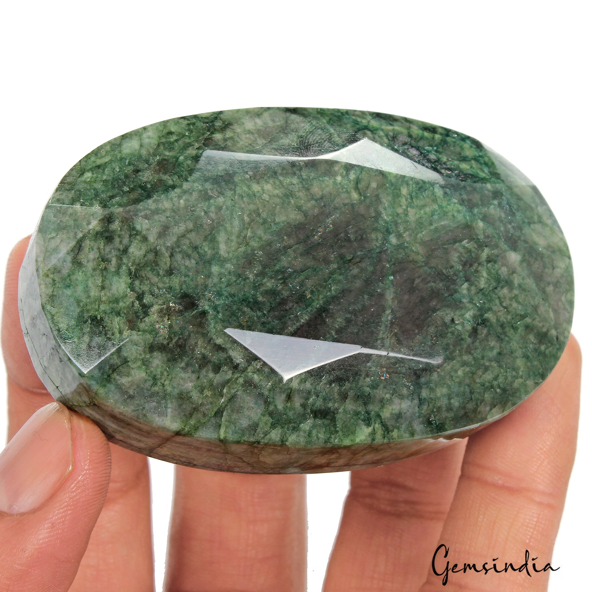 980 Ct Natural Green Emerald Oval Faceted Museum Size Earth Mined Loose Gemstone