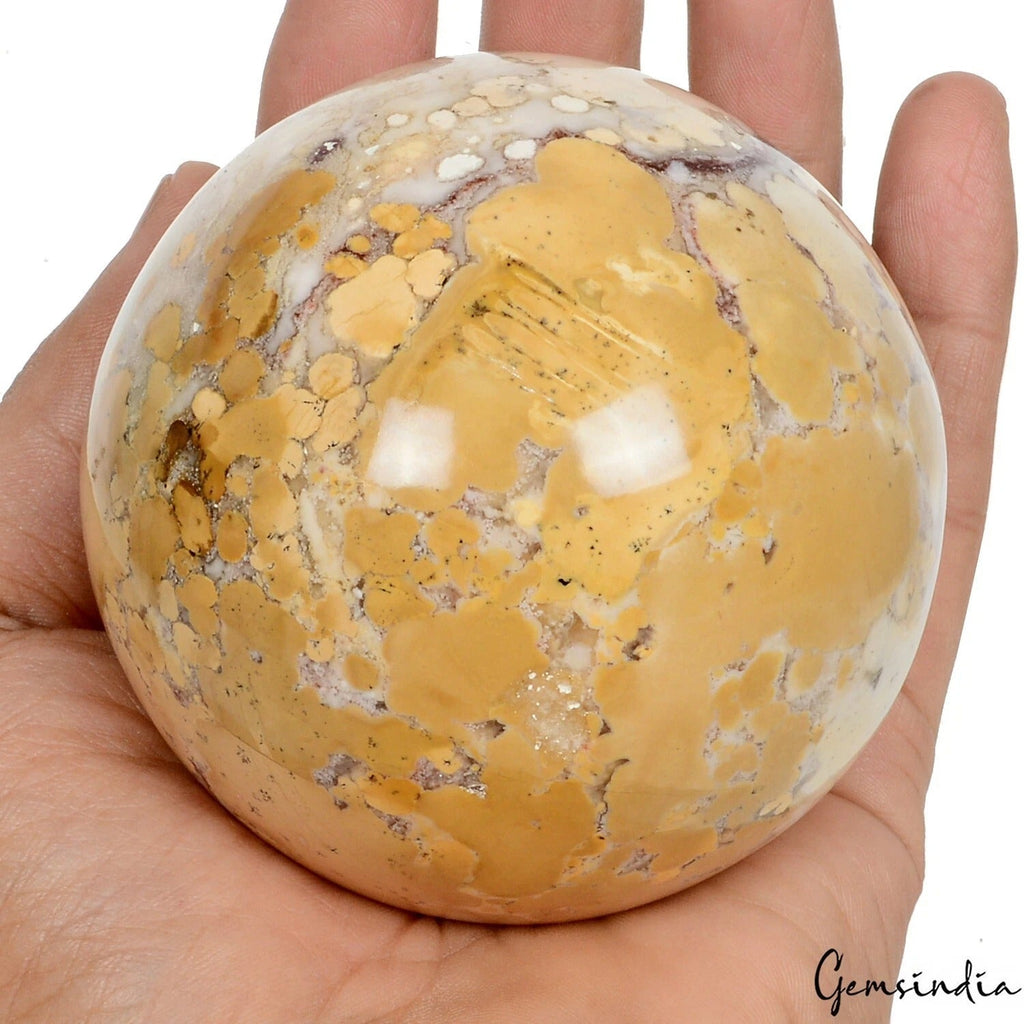3650 Ct Natural Ocean Jasper Crystal Polished Sphere Ball Healing Ball 78mm