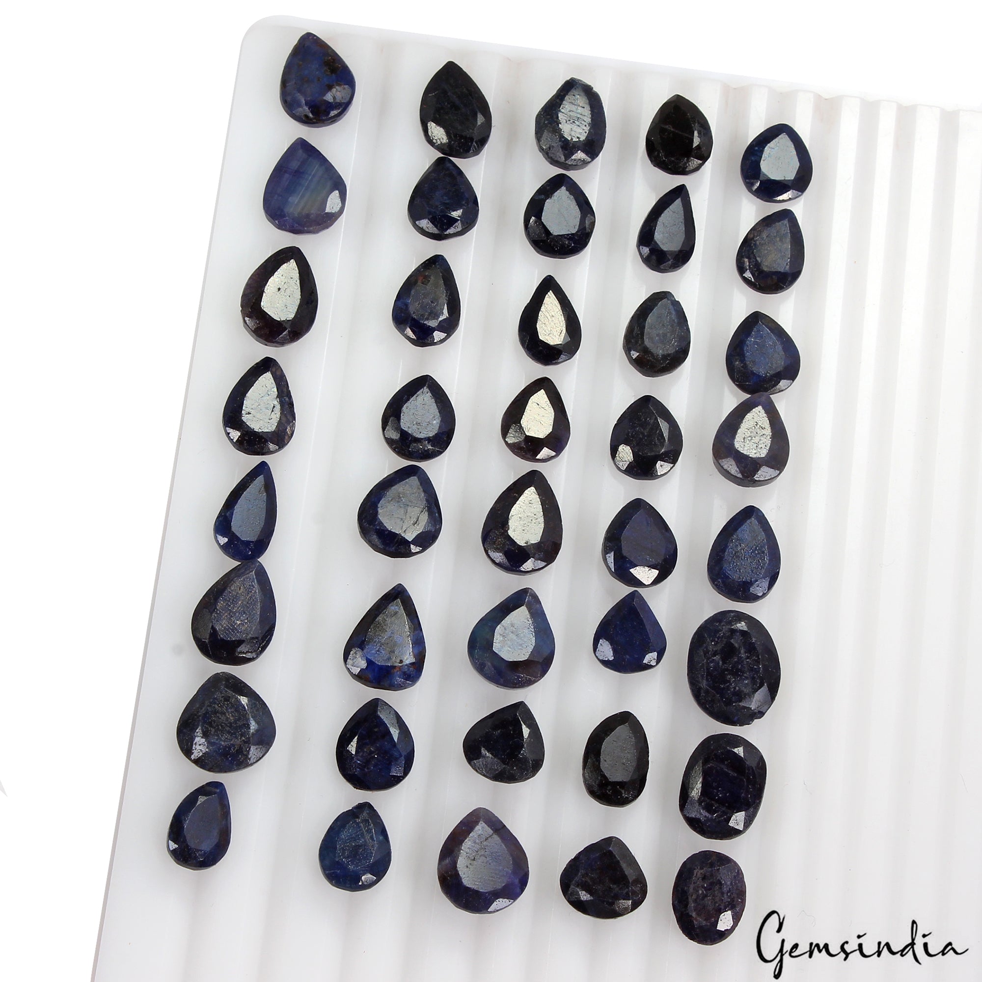 250.00 Ct Natural Blue Sapphire Mix Faceted Loose Ring Size Gemstone Lot 40 Pc