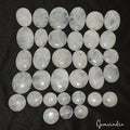 1180 Ct Natural Untreated White Moonstone Mix Cabochon Loose Gemstone Lot 34 Pcs