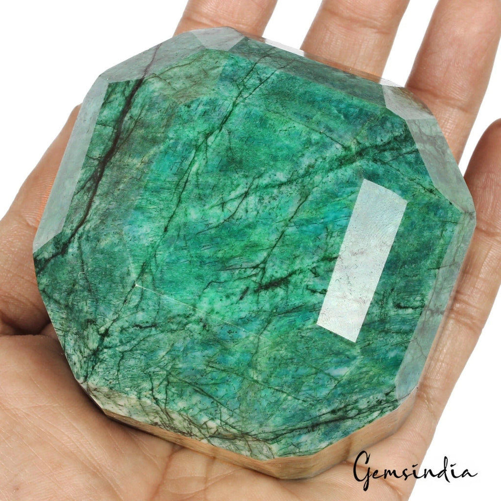 3440 Cts Natural Green Brazilian Emerald Octagon Cut Earth Mined Loose Huge Gem