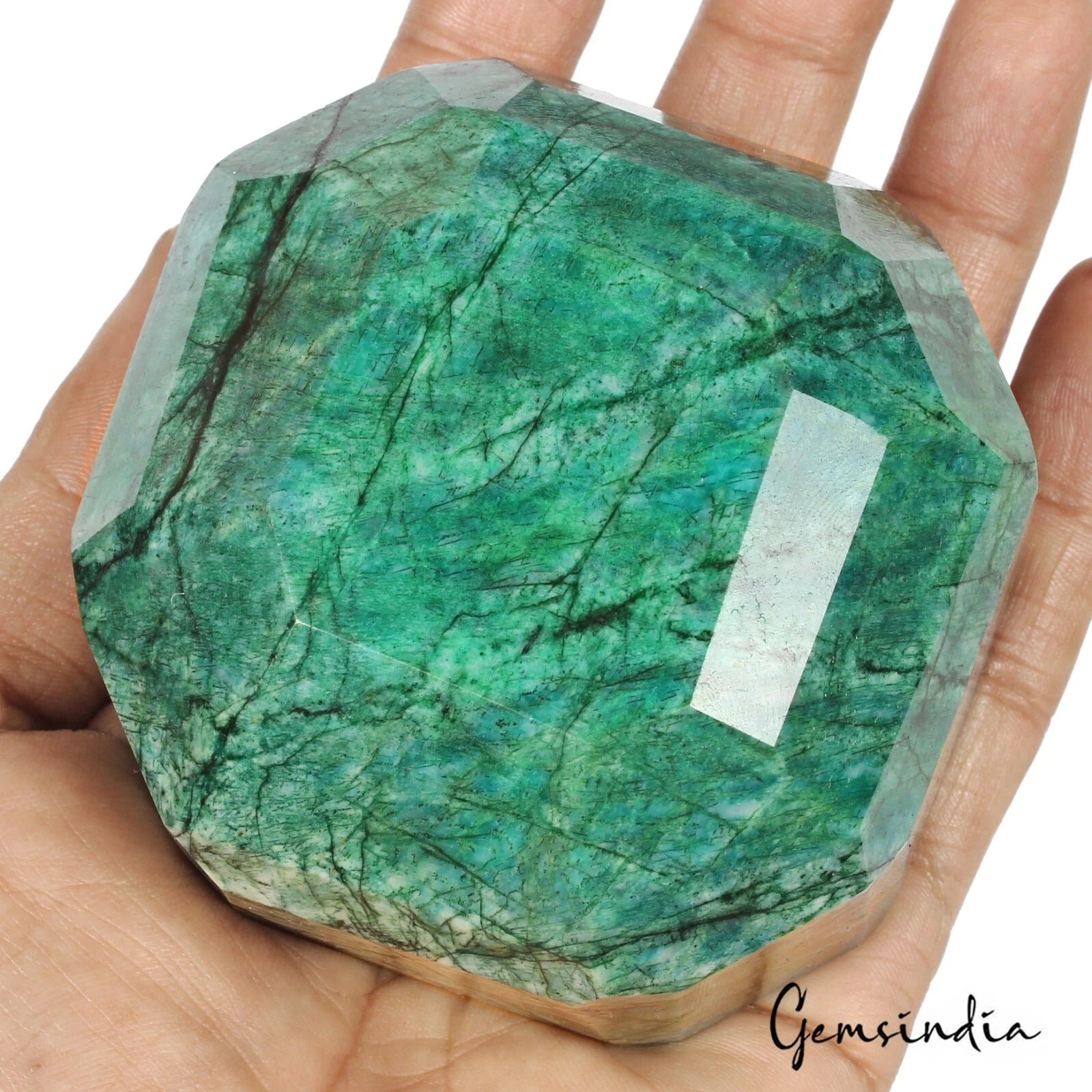 3440 Cts Natural Green Brazilian Emerald Octagon Cut Earth Mined Loose Huge Gem
