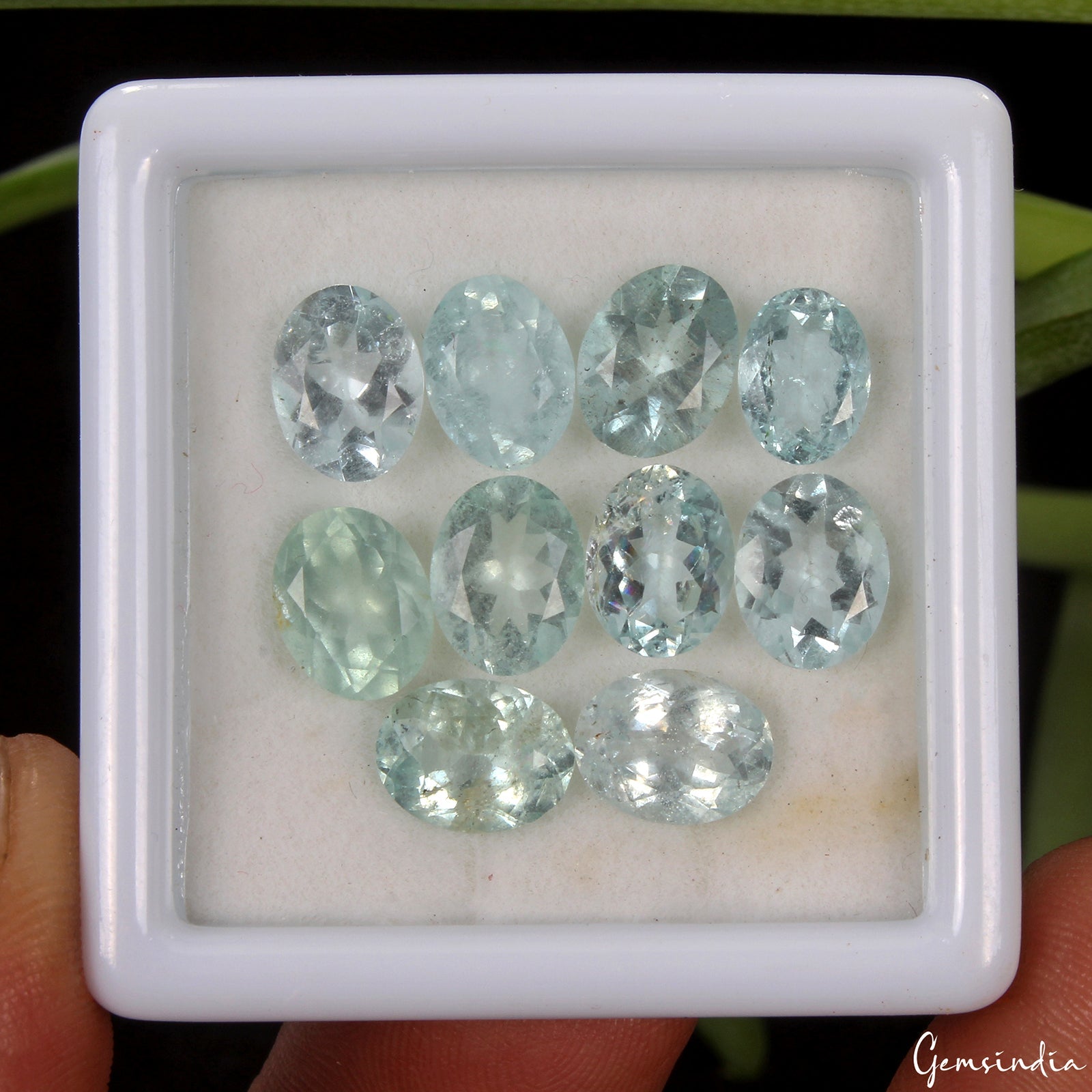 Natural Aquamarine 15.30 Ct Oval Cut 8-9mm Loose Unheated Gemstone Lot 10 Pcs