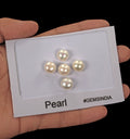 34.00 Ct/10mm Natural Freshwater Pearl Loose Fresh Water White Gemstones- 5 Pcs