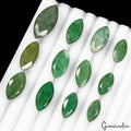92.20 Cts/12 Pcs Natural Brazilian Green Emerald Marquise Cut Gems For Jewelry