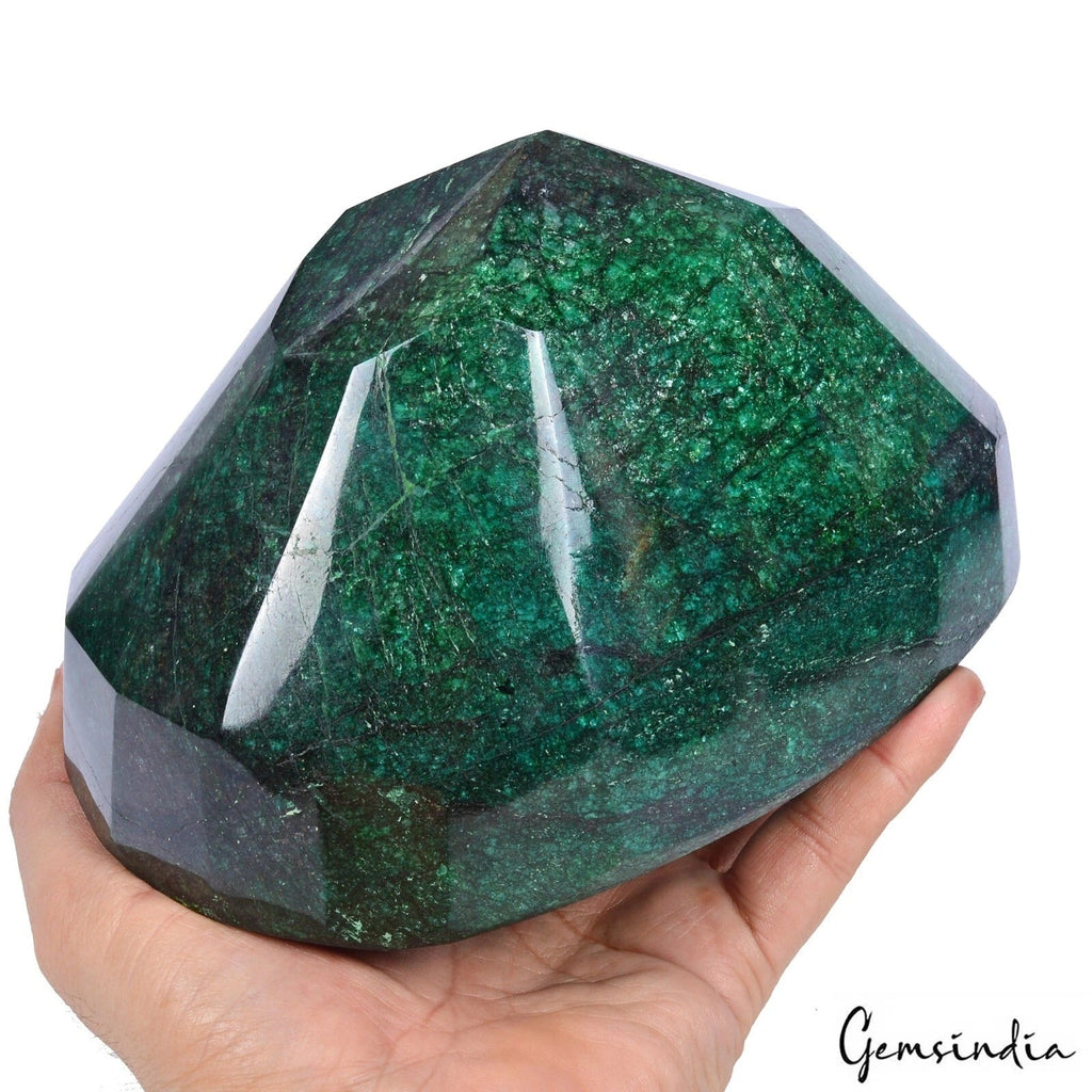 3.5 Kg Natural HUGE Green Brazilian Emerald Certified Treated Oval Cut Gemstone