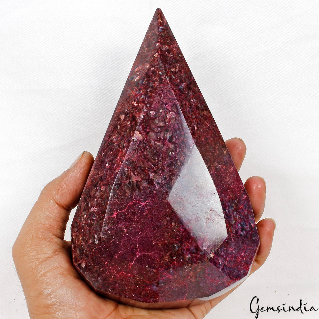 7250 Ct/1.45 Kg 100% Natural Red Ruby Madagascar Pear Cut Large Size Gemstone