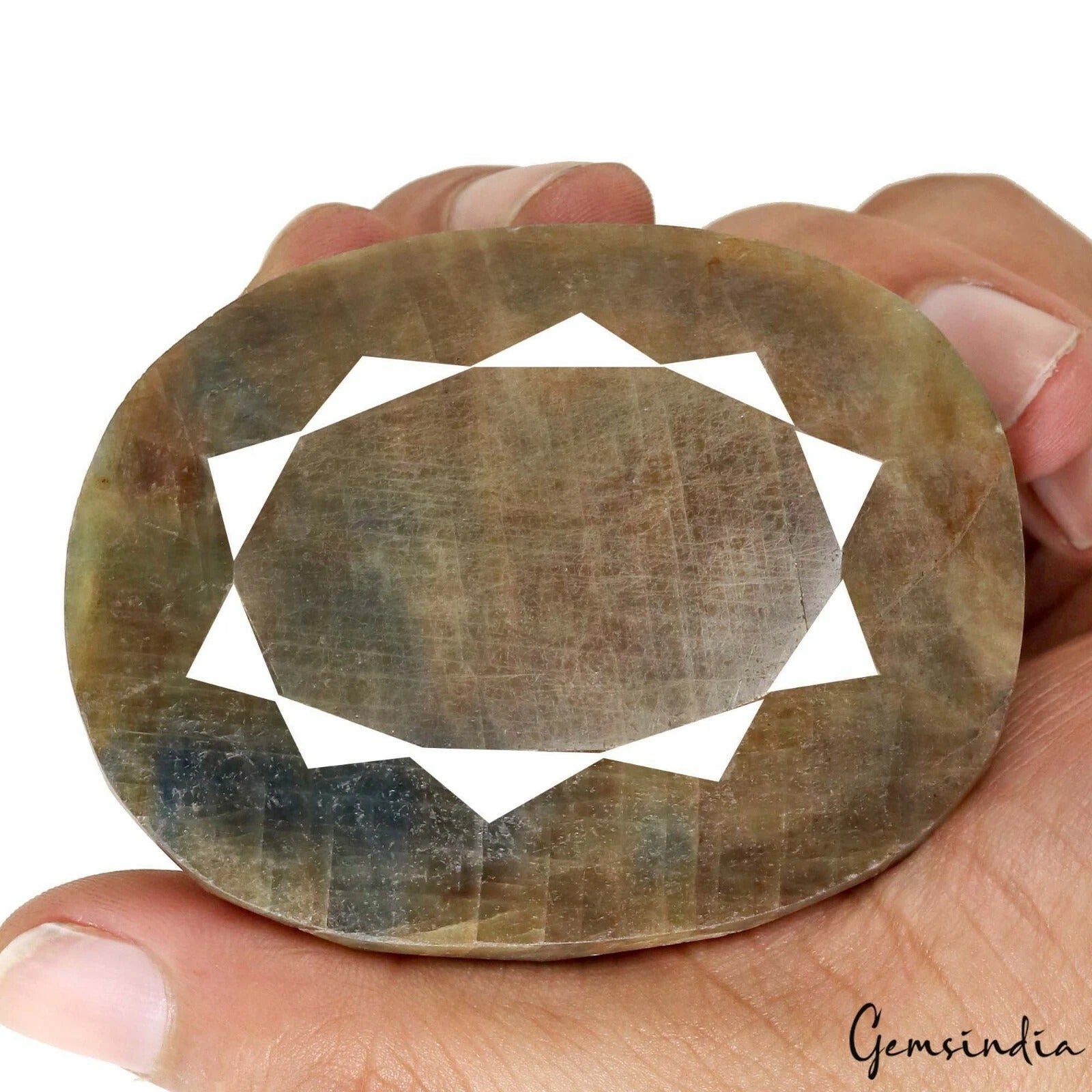 Sapphire Loose Gemstone, Untreated, Brown — 67 x 52 x 21mm, 950 Ct