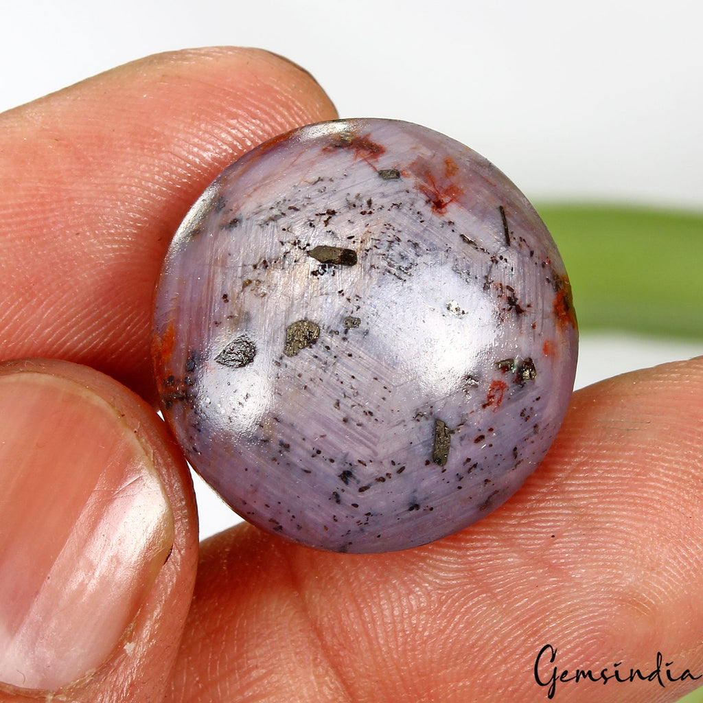 53.40 Cts Natural Untreated Purple Hue Star Ruby Uneven Round Cab Gems For Ring