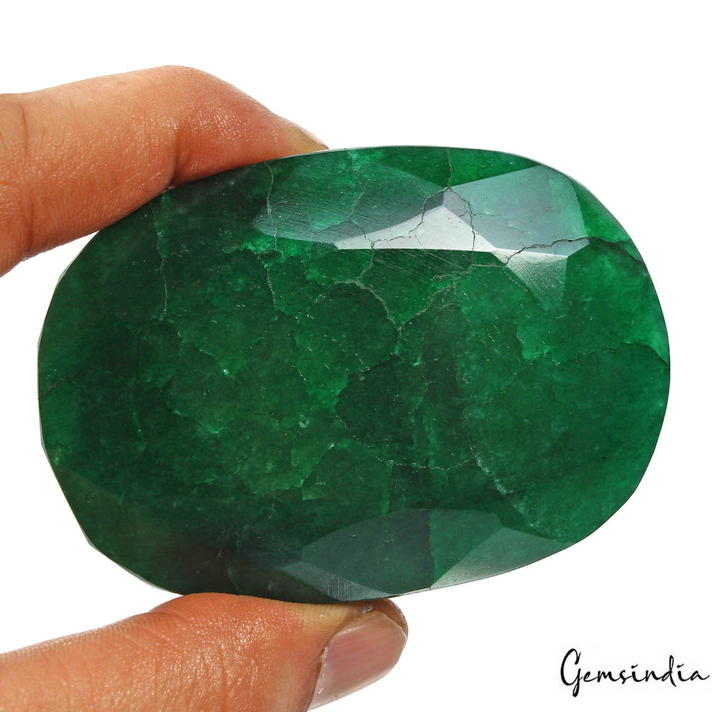 Quartz Loose Gemstone, Oval Cut, Color Enhanced — 76x54x28mm, 1000 Ct, Brazil