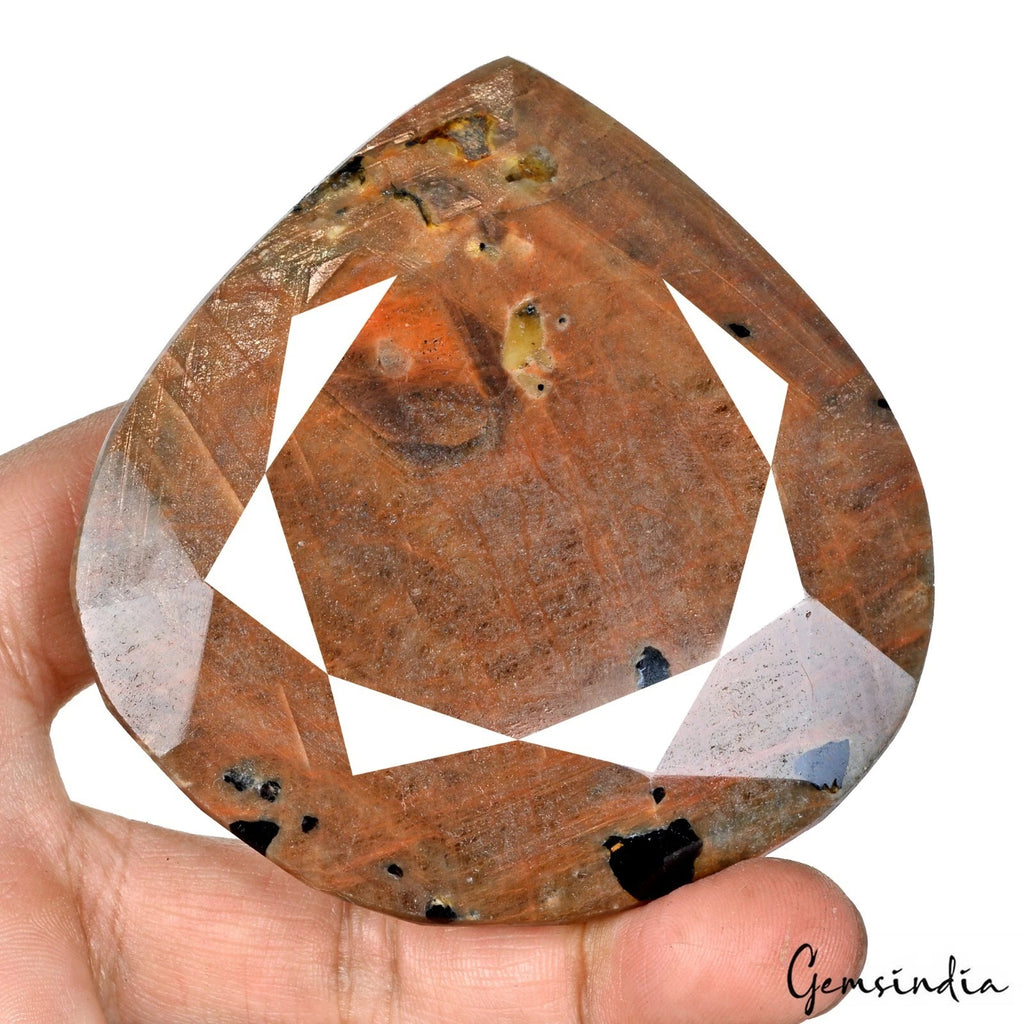Sapphire Loose Gemstone, Untreated, Brown — 81x77x20 mm, 1420 Ct, Madagascar