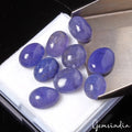 Tanzanite Lot, Cabochon, Untreated, Violet — 9 Pieces, 12mm, 74.90 Ct, Tanzania
