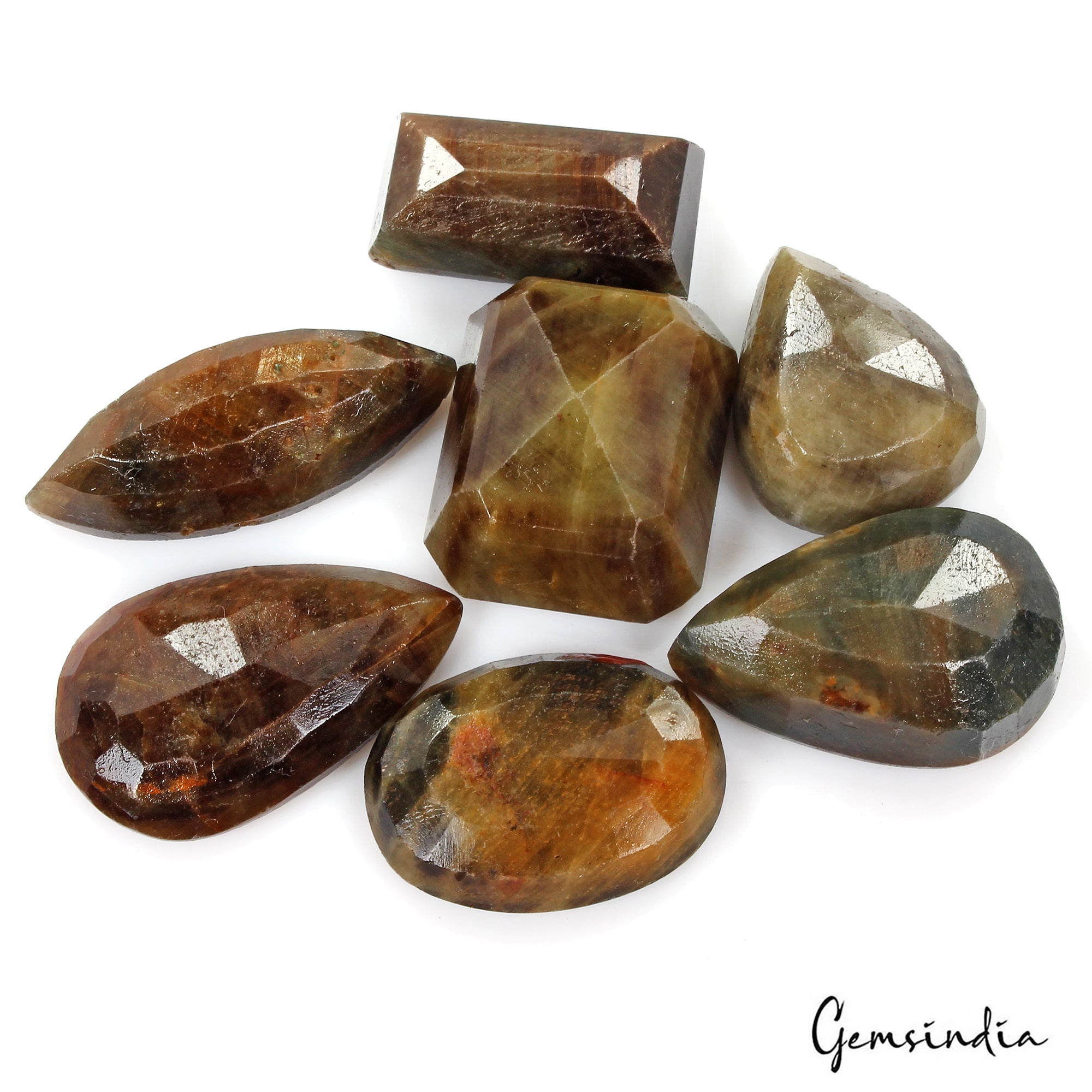 760 Ct Natural Untreated Brown Sapphire Mix Faceted Earth Mined Loose Gems Lot