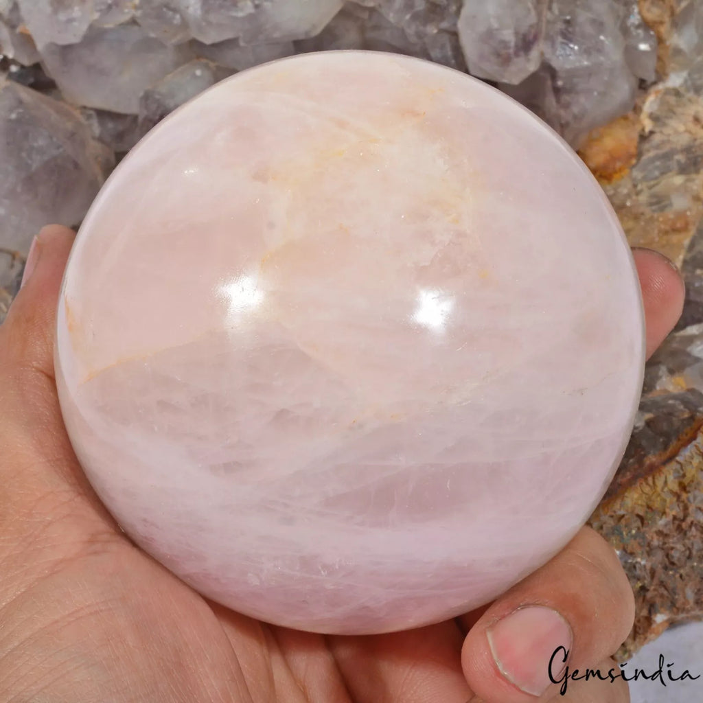 Rose Quartz Sphere, Untreated, Pink — 3.3 inch, 0.93 Kg (4650 Ct), Madagascar