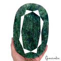 Huge 4.5 Kg Natural Green Emerald Earth Mined Huge Oval Cut Gemstone 8*5.5*4inch