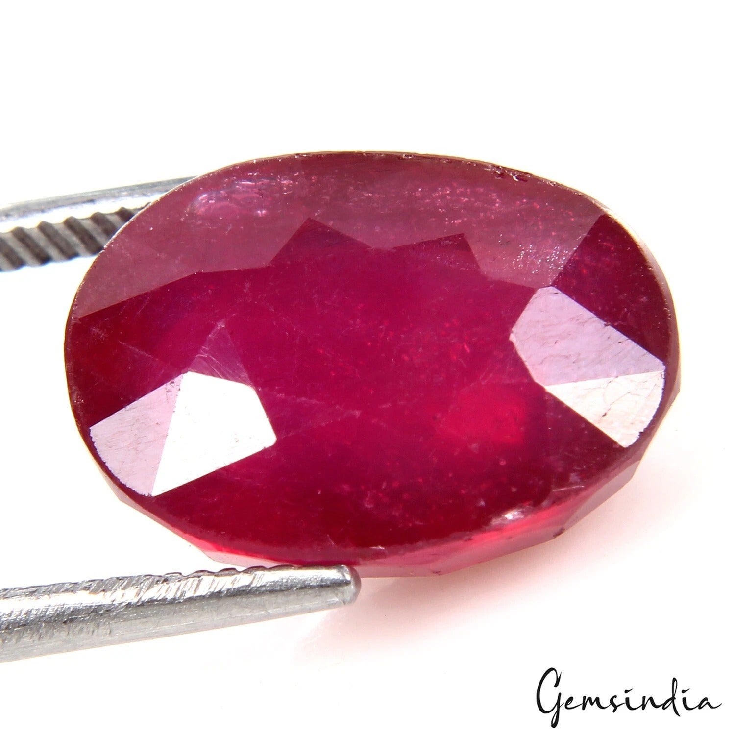 Ruby Loose Gemstone, Heated, Red — 12x9x7 mm, 8.90 Ct, Mozambique
