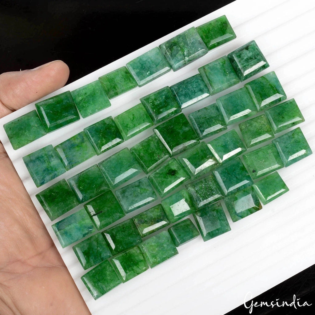 Certified 630 Cts/46 Pcs Natural Green Emerald Baguette Cut Gems Lot For Jewelry
