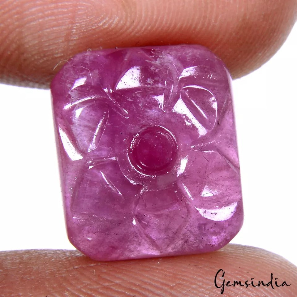 Ruby Loose Gemstone, Heated, Pink — 14x12x4mm, 12.70 Ct, Mozambique