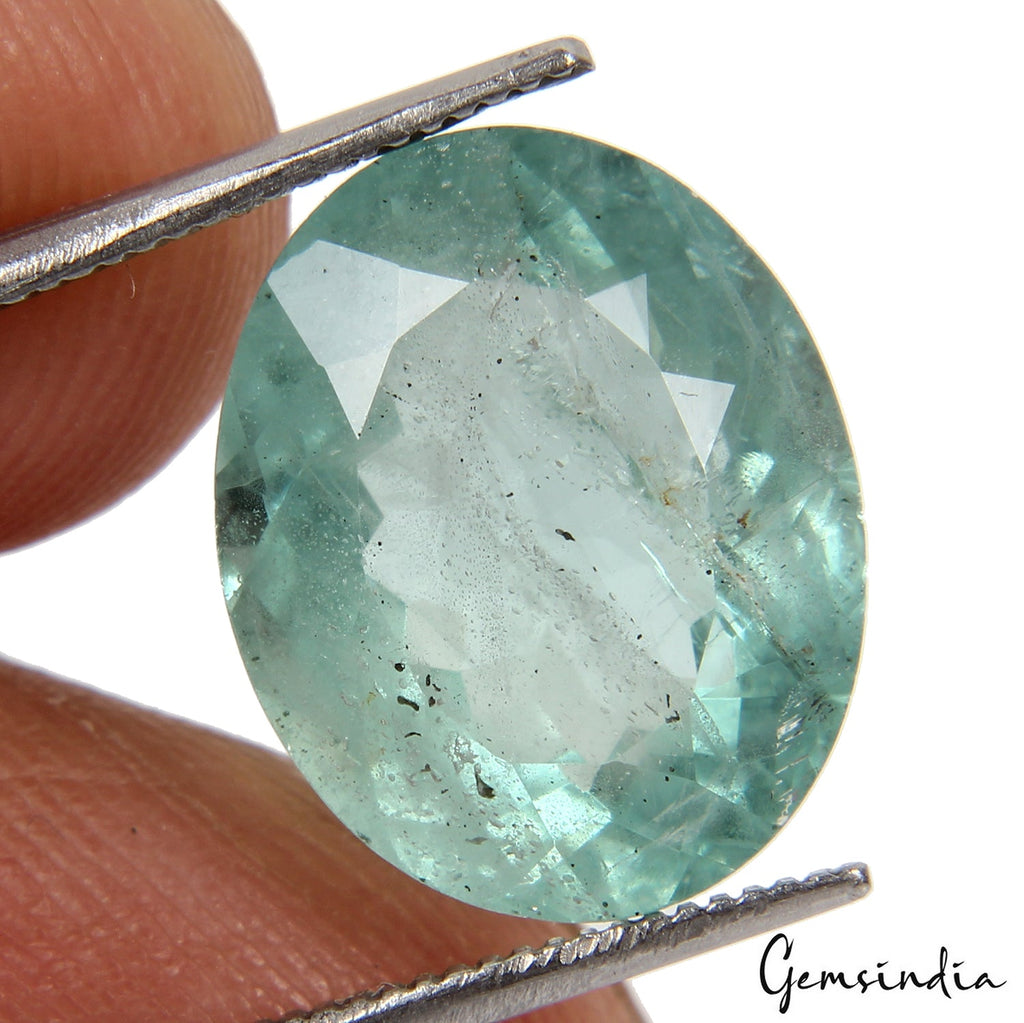 Certified 8.20 Ct Blue Santa Maria Aquamarine Gem From Brazil 100% Natural Color