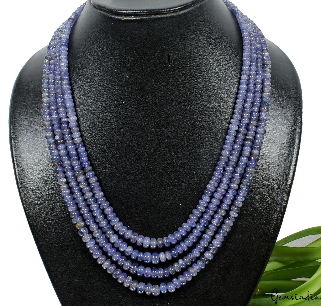 Tanzanite Necklace, Violet — 18", 560 Ct, Tanzania