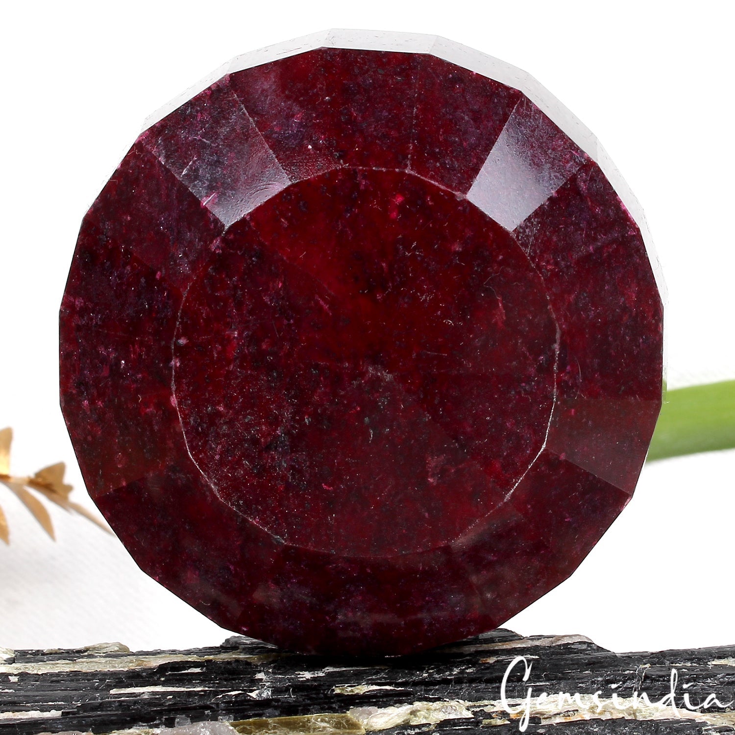 Large Natural Dark Red Ruby 2400 Ct 80*43mm Round Ruby Huge Earth Mined Gemstone