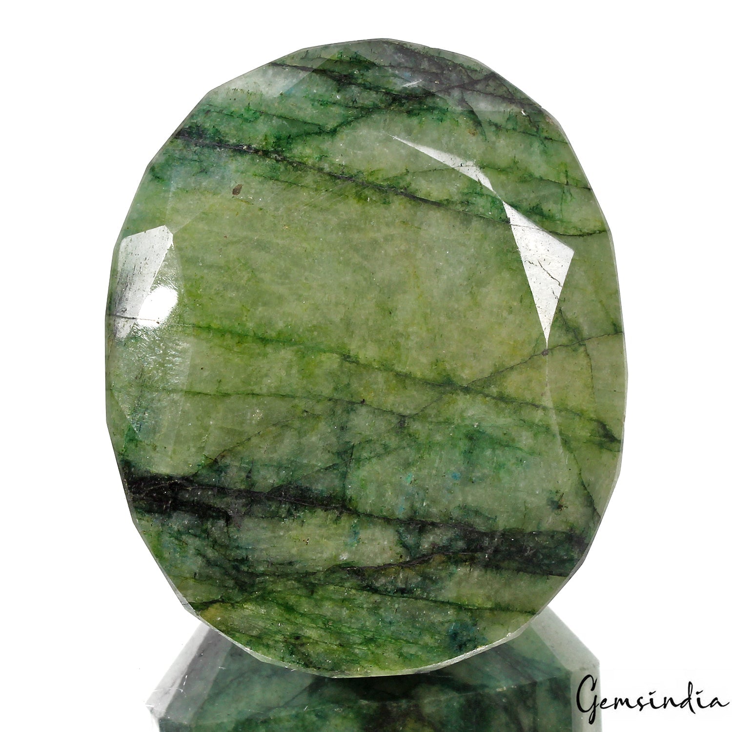 860 Ct Natural Brazilian Green Emerald Oval Faceted Cut Huge Size Loose Gemstone