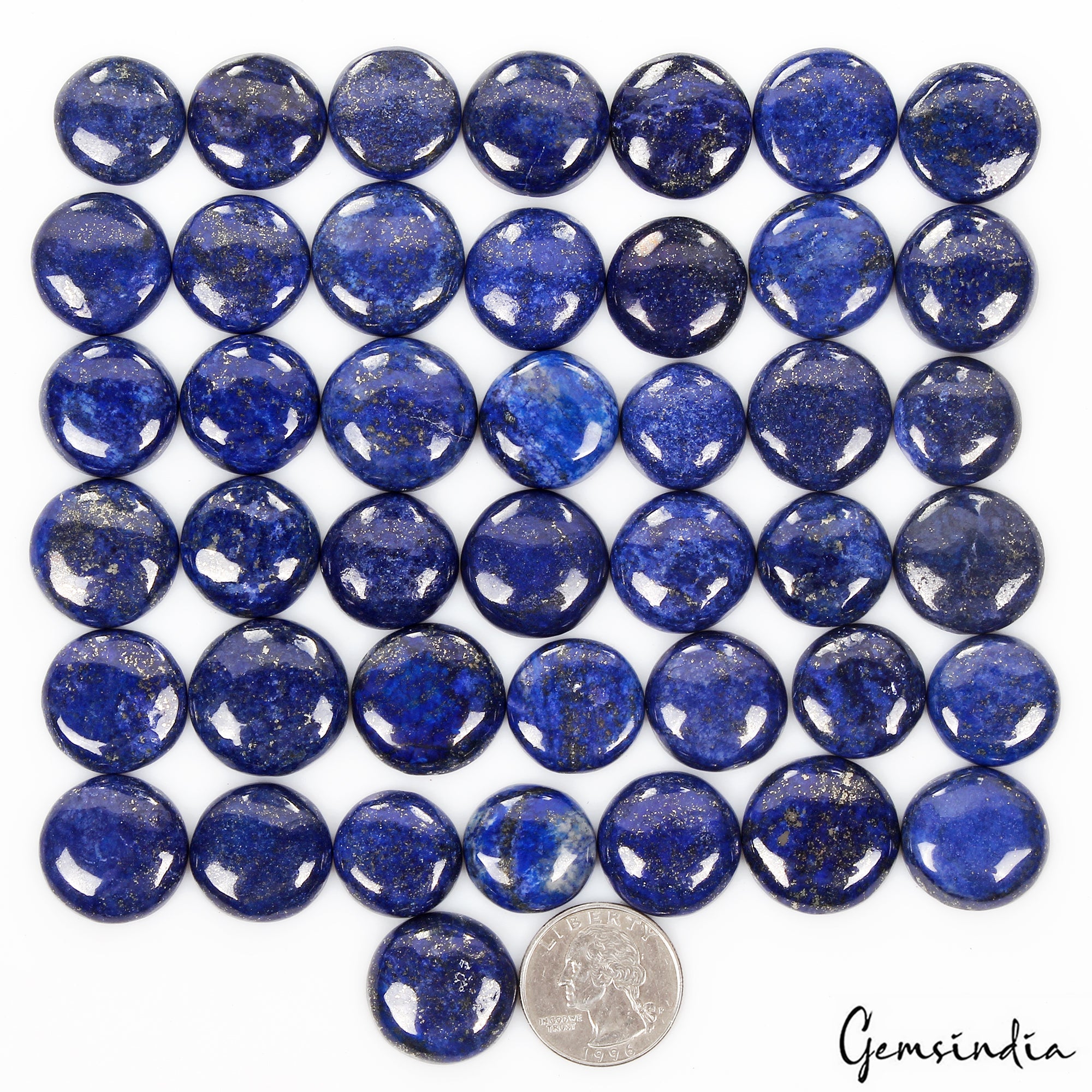 1000 Cts/43 Pcs Natural Blue Lapis Lazuli Gold Flecks Round Loose Wholesale Gems