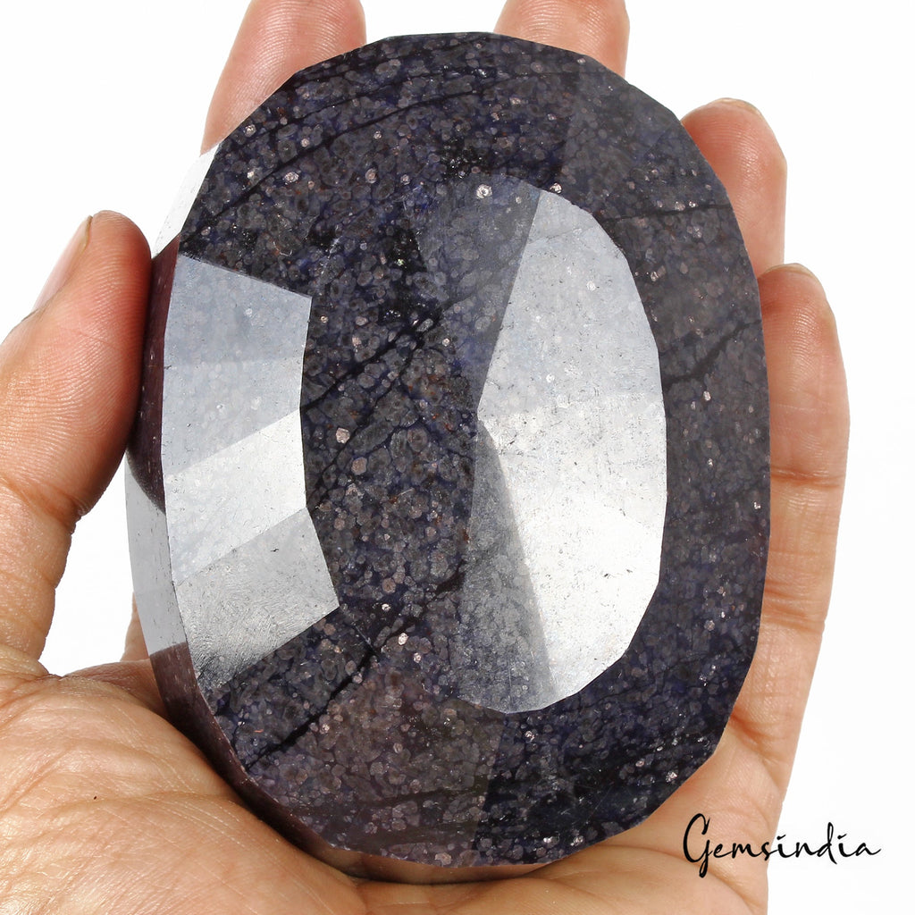 Huge 3600 Cts Natural African Blue Sapphire Oval Faceted Museum Size Loose Gem