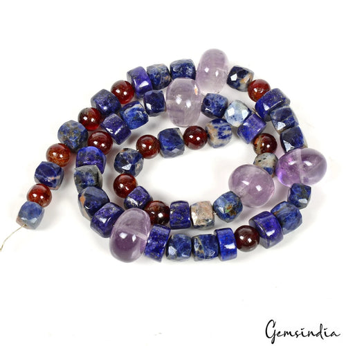 Amethyst Beaded Strand, Multi-Color — 7mm to 17mm, 400 Ct, India