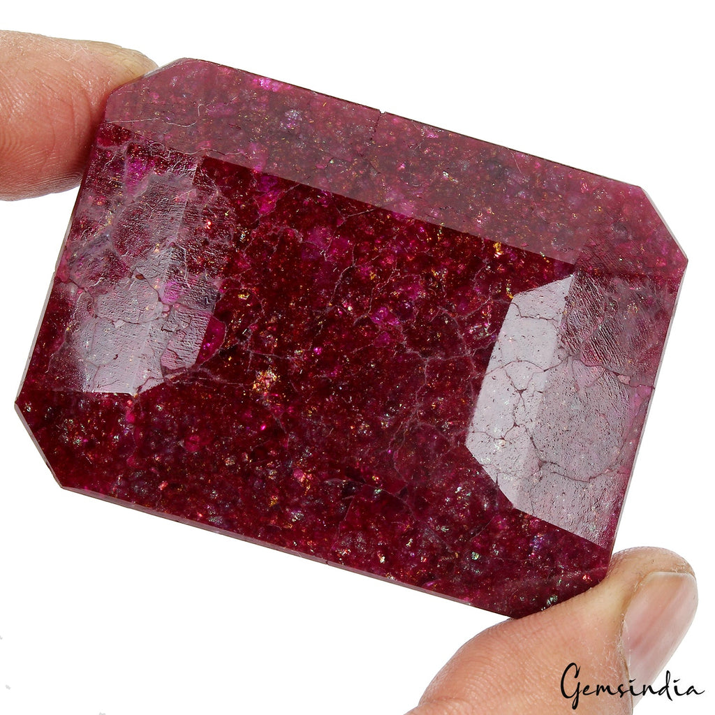 720 Ct Natural Red USA Beryl Bixbite Octagon Cut Earth Mined Huge Gemstone