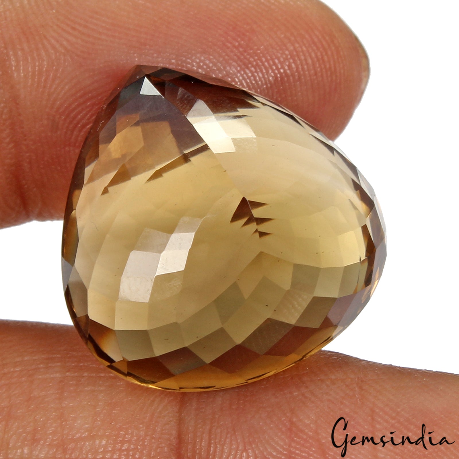 VVS 50.20 Cts Natural Citrine Golden Honey AAA Grade Pear Cut Loose Gemstone~