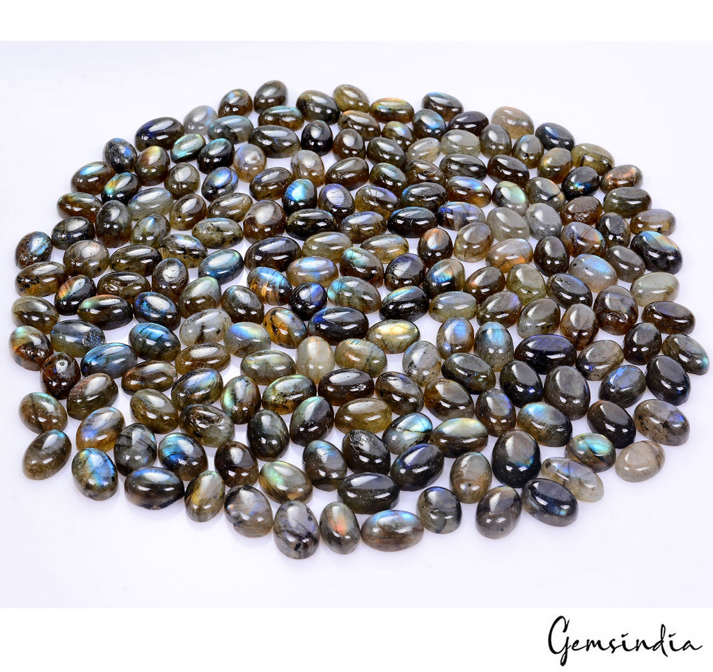 1200 Ct Natural Multi Labradorite Oval Shape Cabochon Loose Gems Wholesale Lot