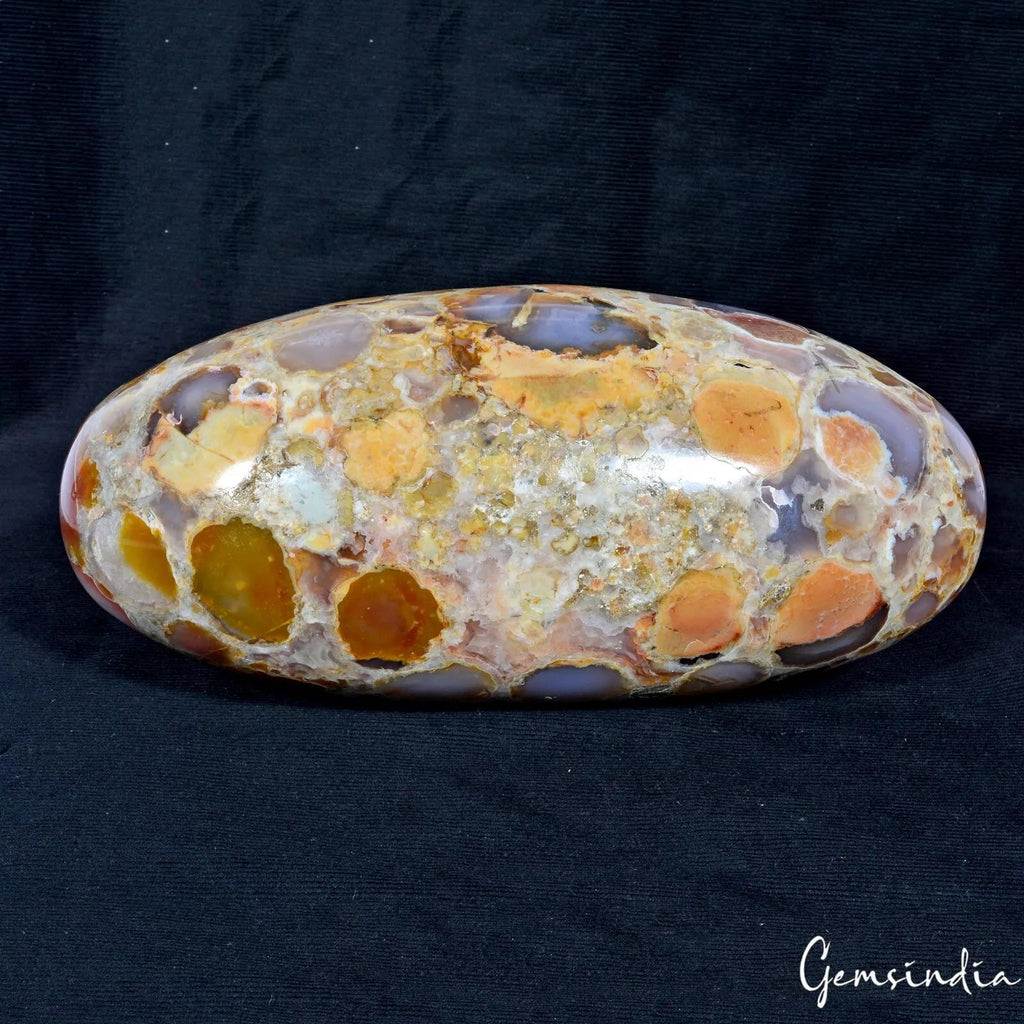 Best Quality 5.4Kg Leopard Skin Jasper Handmade Huge Oval Cab Healing Gem Lingam