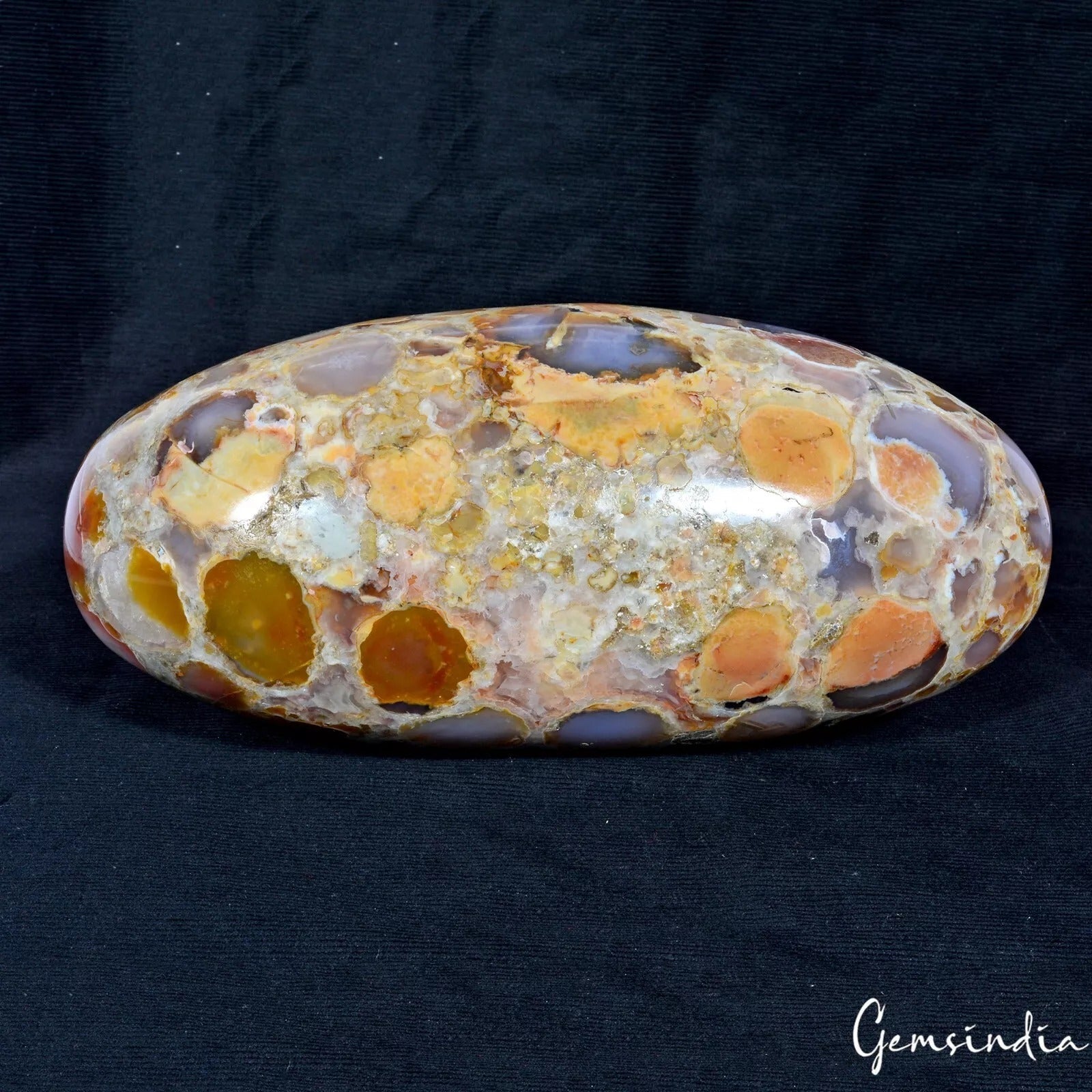 Best Quality 5.4Kg Leopard Skin Jasper Handmade Huge Oval Cab Healing Gem Lingam