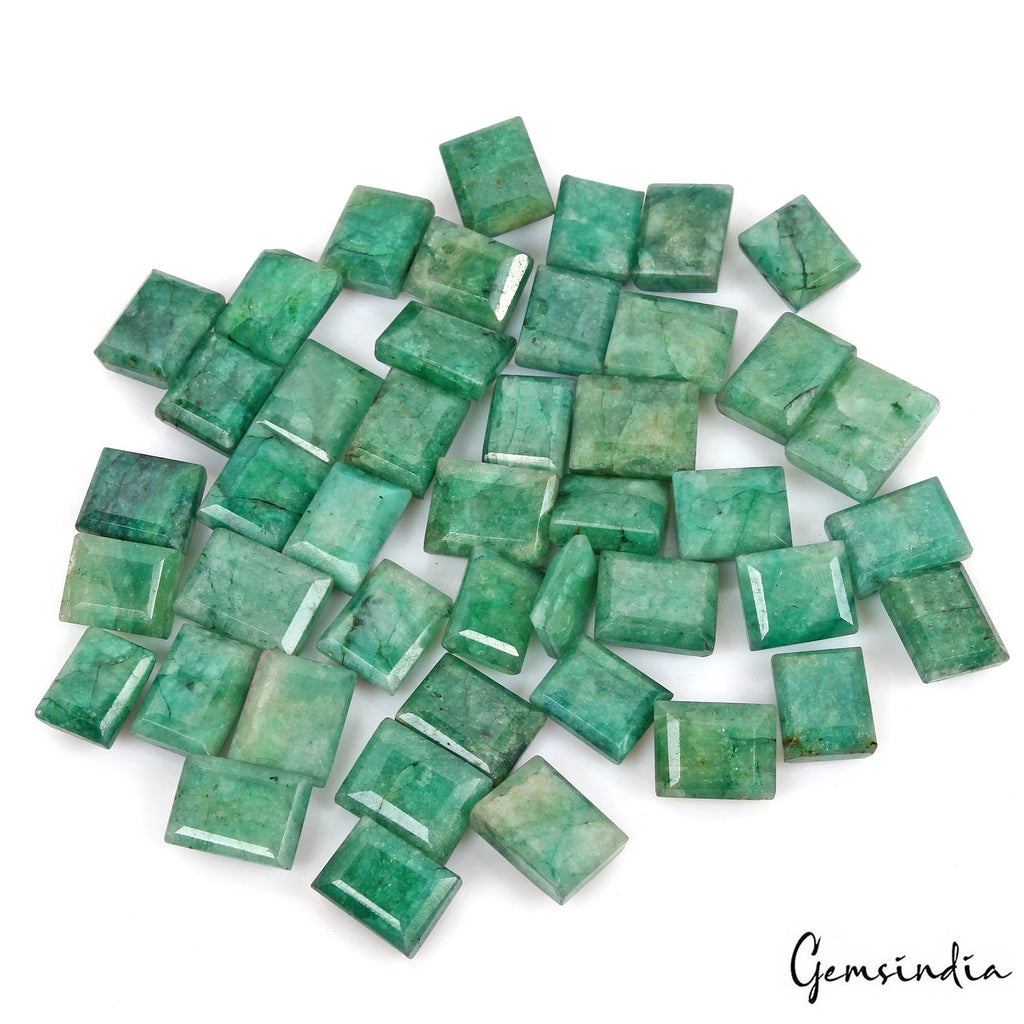 820 Ct/44 Pcs Natural Brazilian Green Emerald Baguette Cut Loose Gem For Jewelry