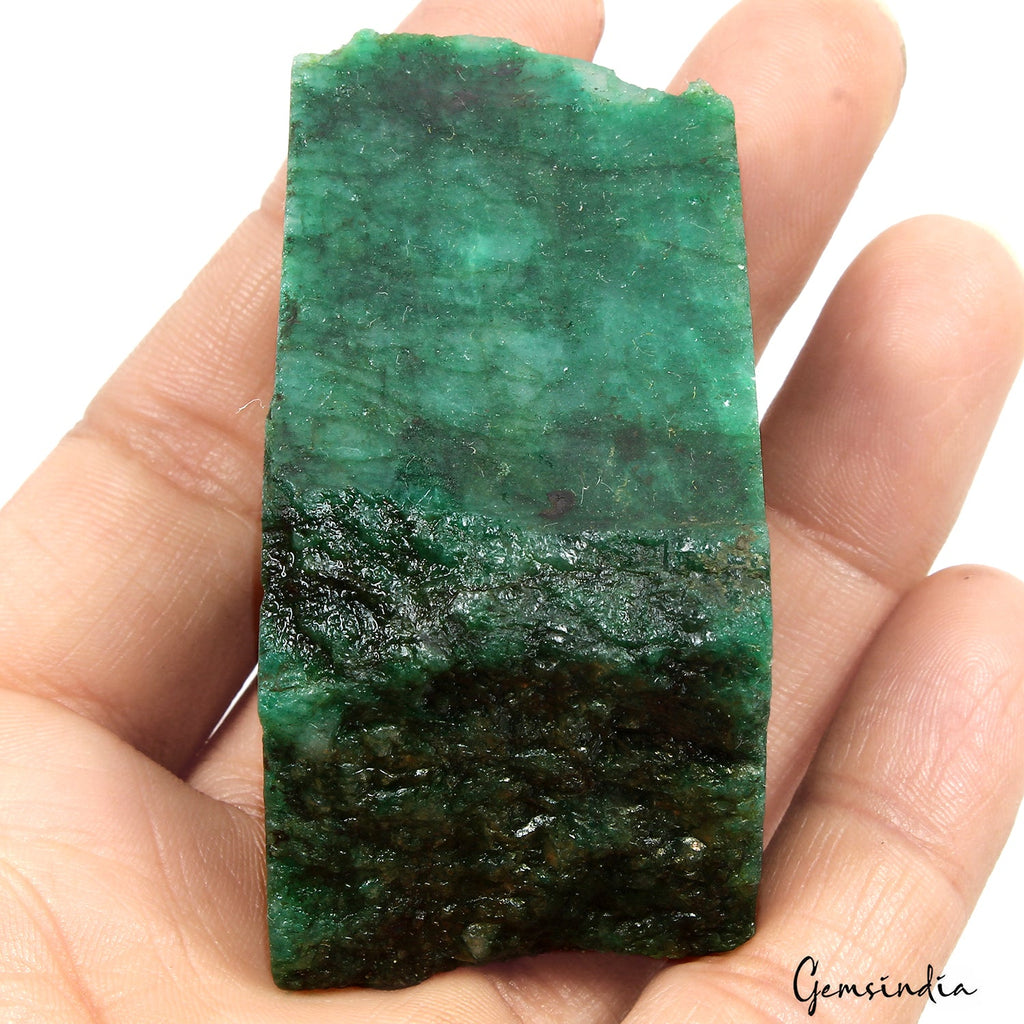 560 Ct Natural Green Brazilian Uncut Raw Rough Emerald Healing Crystal Loose Gem