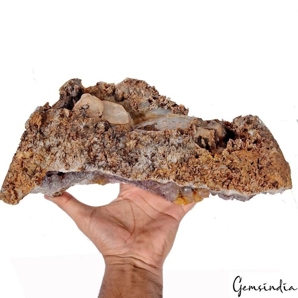 3.2 Kg Huge Natural Purple Amethyst Geode Cave Cluster Crystal Specimen Healing