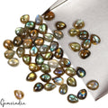 148.20 Ct/50 Pc Natural Fire Shine Labradorite Pear Cab 9-10mm Loose Gemstones